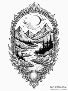 Tattoo design a level up notification overlai... - эскиз тату (№1752835852_0, 18.07.2025 10:50) — Tatufoto.com