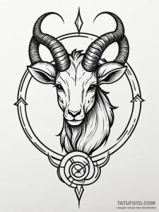 Tattoo design capricorn's glyph, sturdy and s... - эскиз тату (№1752836237_0, 18.07.2025 10:57) — Tatufoto.com