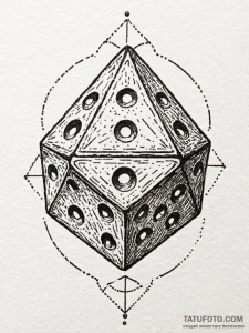 Tattoo sketch a minimalist d6 dice linework.,... - эскиз тату (№1752837011_0, 18.07.2025 11:10) — Tatufoto.com