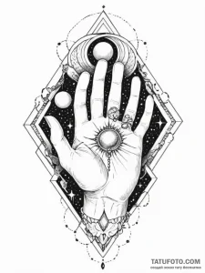 Tattoo sketch a powerful ancient god's hand h... - эскиз тату (№1752840286_0, 18.07.2025 12:04) — Tatufoto.com