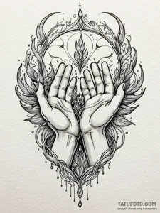 Tattoo sketch a magical healing spell effect... - эскиз тату (№1752840444_0, 18.07.2025 12:07) — Tatufoto.com