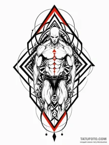Tattoo design a stylized "hitbox" outline aro... - эскиз тату (№1752840601_0, 18.07.2025 12:10) — Tatufoto.com