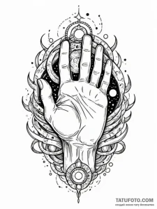 Tattoo sketch a powerful ancient god's hand h... - эскиз тату (№1752840758_0, 18.07.2025 12:12) — Tatufoto.com