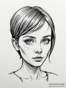 A graphic novel panel of the final scene from... - эскиз тату (№1752840920_0, 18.07.2025 12:15) — Tatufoto.com