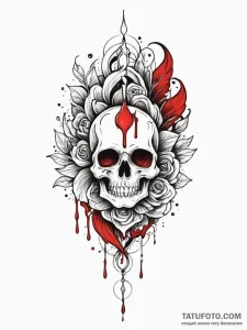 Blood, tattoo flash sheet design, muted color... - эскиз тату (№1752841500_0, 18.07.2025 12:25) — Tatufoto.com