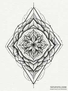 Tattoo design a series of interlocking geomet... - эскиз тату (№1752841989_0, 18.07.2025 12:33) — Tatufoto.com