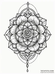 A dotwork design of the flower of life, a sac... - эскиз тату (№1752842072_0, 18.07.2025 12:34) — Tatufoto.com