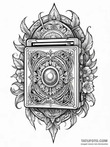 Tattoo sketch a classic game cartridge slot w... - эскиз тату (№1752843040_0, 18.07.2025 12:50) — Tatufoto.com