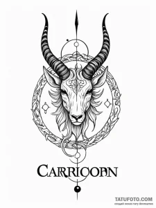 Tattoo design "i use" text for capricorn, wit... - эскиз тату (№1752843282_0, 18.07.2025 12:54) — Tatufoto.com