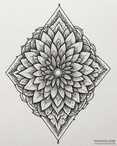 A dotwork design of the spice, glowing and sh... - эскиз тату (№1752844093_0, 18.07.2025 13:08) — Tatufoto.com
