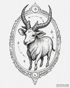 Tattoo sketch a zodiac animal in sketch style... - эскиз тату (№1752844185_0, 18.07.2025 13:09) — Tatufoto.com