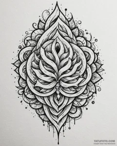 Tattoo design an abstract depiction of resili... - эскиз тату (№1752844512_0, 18.07.2025 13:15) — Tatufoto.com