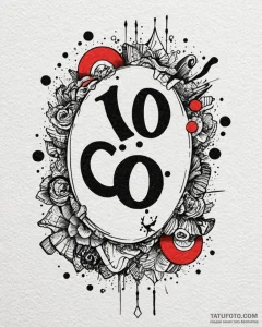 Tattoo design a child's birthdate in minimali... - эскиз тату (№1752844761_0, 18.07.2025 13:19) — Tatufoto.com