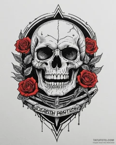 A neo-traditional tattoo of a "death proof" c... - эскиз тату (№1752845846_0, 18.07.2025 13:37) — Tatufoto.com