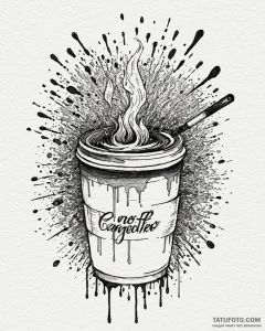 A black and white graphic novel panel from a... - эскиз тату (№1752846770_0, 18.07.2025 13:52) — Tatufoto.com