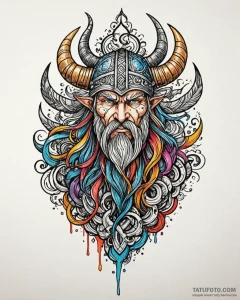 Tattoo design a stylized viking symbol for fa... - эскиз тату (№1752846936_0, 18.07.2025 13:55) — Tatufoto.com