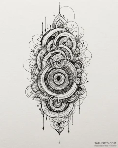Tattoo sketch an abstract representation of "... - эскиз тату (№1752847020_0, 18.07.2025 13:57) — Tatufoto.com