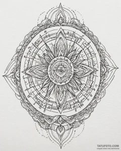 Tattoo design a zodiac animal emerging from o... - эскиз тату (№1752848189_0, 18.07.2025 14:16) — Tatufoto.com