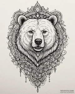 A trash polka composition of the white bear s... - эскиз тату (№1752848358_0, 18.07.2025 14:19) — Tatufoto.com