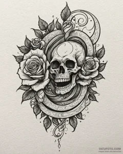 Tattoo design a fluid, abstract swirl of colo... - эскиз тату (№1752848527_0, 18.07.2025 14:22) — Tatufoto.com