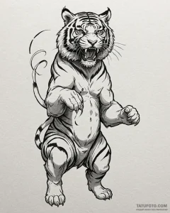 Tattoo design a traditional japanese tiger in... - эскиз тату (№1752849376_0, 18.07.2025 14:36) — Tatufoto.com