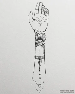 Tattoo design a wrist with a subtle line form... - эскиз тату (№1752849546_0, 18.07.2025 14:39) — Tatufoto.com