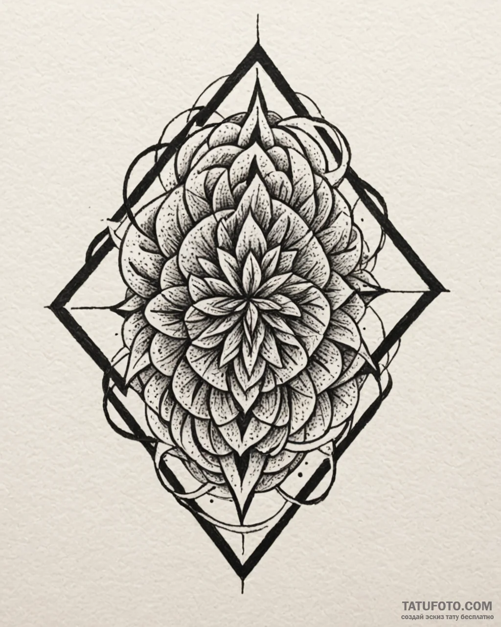 Tattoo sketch an abstract representation of f... - эскиз тату (№1752850055_0, 18.07.2025 14:47) — Tatufoto.com