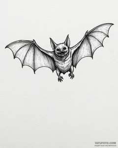 A linework tattoo of a vampire bat in flight,... - эскиз тату (№1752851071_0, 18.07.2025 15:04) — Tatufoto.com