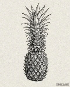 Pineapple, tattoo sketch design, on a clean w... - эскиз тату (№1752852104_0, 18.07.2025 15:21) — Tatufoto.com