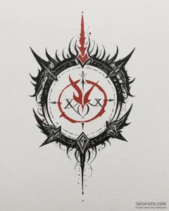 A dotwork tattoo of the five witcher signs: a... - эскиз тату (№1752852933_0, 18.07.2025 15:35) — Tatufoto.com