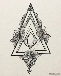 Triad (symbol), tattoo sketch design, muted c... - эскиз тату (№1752854293_0, 18.07.2025 15:58) — Tatufoto.com