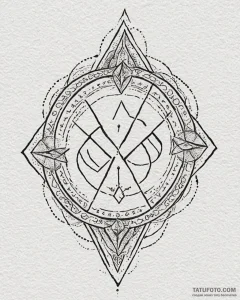 Tattoo design: a minimalist svarozhich, resem... - эскиз тату (№1752855310_0, 18.07.2025 16:15) — Tatufoto.com