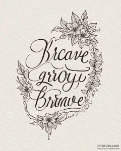 Tattoo sketch a single, empowering word (e.g.... - эскиз тату (№1752856838_0, 18.07.2025 16:40) — Tatufoto.com