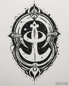 27. trash polka style tattoo combining the sy... - эскиз тату (№1752858805_0, 18.07.2025 17:13) — Tatufoto.com