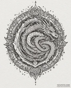 A dotwork mandala incorporating the targaryen... - эскиз тату (№1752859062_0, 18.07.2025 17:17) — Tatufoto.com