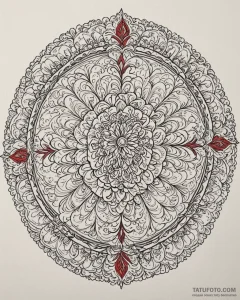 Tattoo design: a circular or mandalic arrange... - эскиз тату (№1752859320_0, 18.07.2025 17:22) — Tatufoto.com