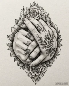 Tattoo design a pair of matching rings, one o... - эскиз тату (№1752859577_0, 18.07.2025 17:26) — Tatufoto.com