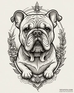 Bulldog, tattoo sketch design, old school tra... - эскиз тату (№1752859663_0, 18.07.2025 17:27) — Tatufoto.com