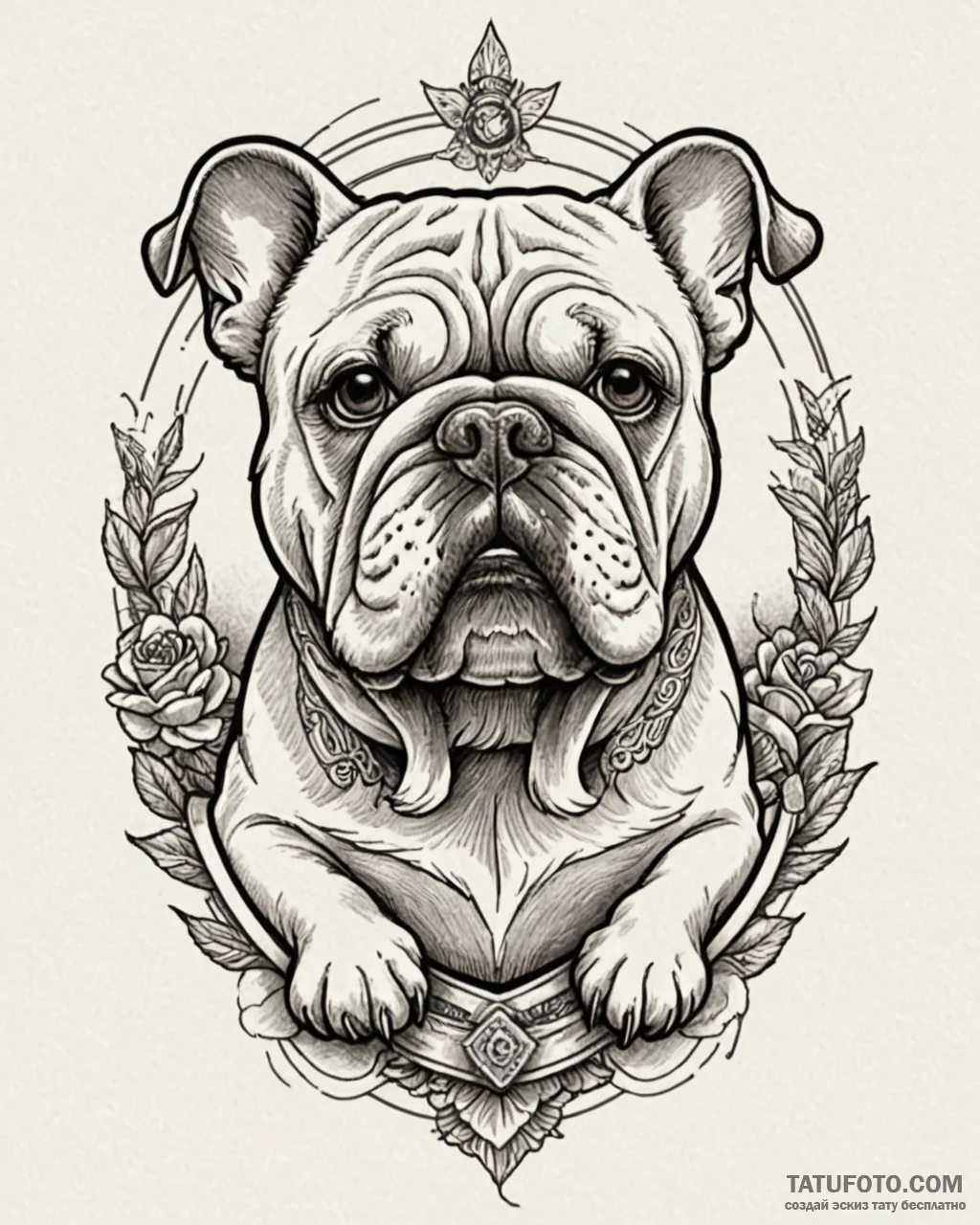 Bulldog, tattoo sketch design, old school tra... - эскиз тату (№1752859663_0, 18.07.2025 17:27) — Tatufoto.com