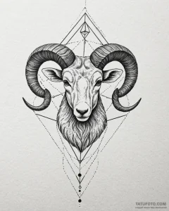 Aries, tattoo line art, dotwork tattoo style,... - эскиз тату (№1752861209_0, 18.07.2025 17:53) — Tatufoto.com