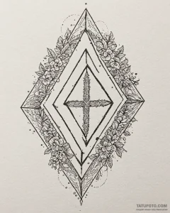 139. tattoo design: a minimalist "ud" rune, d... - эскиз тату (№1752861465_0, 18.07.2025 17:57) — Tatufoto.com