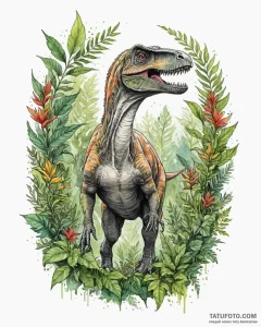 150. (jurassic park) a watercolor sketch of a... - эскиз тату (№1752861721_0, 18.07.2025 18:02) — Tatufoto.com