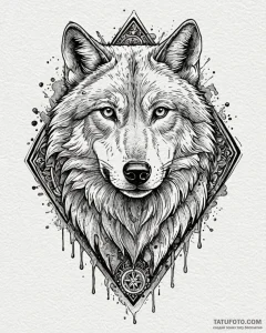 A linework tattoo design of the wolf school m... - эскиз тату (№1752861806_0, 18.07.2025 18:03) — Tatufoto.com