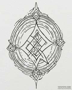 Tattoo design: a minimalist svarozhich, resem... - эскиз тату (№1752862658_0, 18.07.2025 18:17) — Tatufoto.com