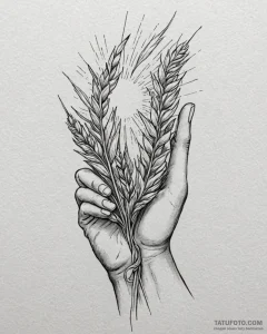 Tattoo sketch: a close-up of a hand holding a... - эскиз тату (№1752864019_0, 18.07.2025 18:40) — Tatufoto.com