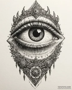 A dotwork tattoo design of the voight-kampff... - эскиз тату (№1752864786_0, 18.07.2025 18:53) — Tatufoto.com