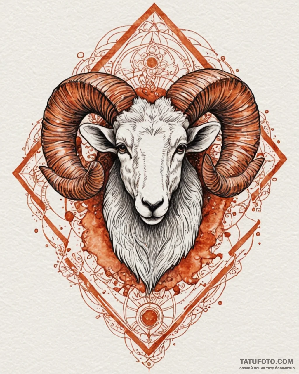 Tattoo sketch an aries ram's head, dissolving... - эскиз тату (№1752865043_0, 18.07.2025 18:57) — Tatufoto.com
