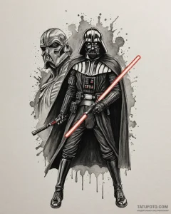 25. a tattoo flash sheet of lightsabers: luke... - эскиз тату (№1752865977_0, 18.07.2025 19:12) — Tatufoto.com