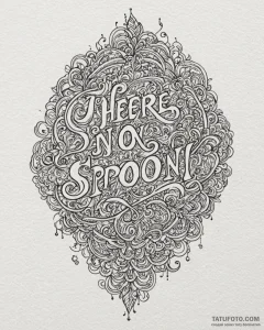 A graphic tattoo of the phrase "there is no s... - эскиз тату (№1752867424_0, 18.07.2025 19:37) — Tatufoto.com