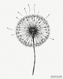 Tattoo design a tiny, ethereal dandelion seed... - эскиз тату (№1752867765_0, 18.07.2025 19:42) — Tatufoto.com